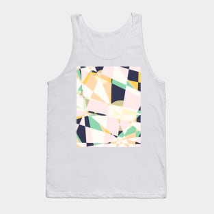 Broken moons, geometric outer space abstract illustration in soft colors Tank Top